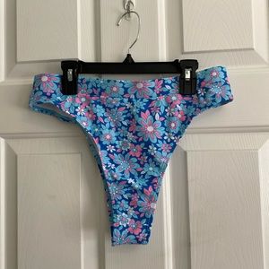 Never Worn SHEIN Blue, Purple Floral Cheeky Bikini Bottoms
